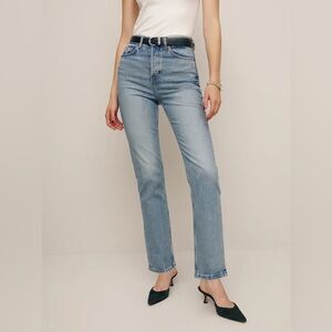 Reformation Cynthia Stretch High Rise Straight Jeans